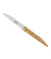 charles canon chc.o couteau lame 10,5 cm acier 12c27 manche 12 cm olivier