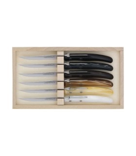 dozome 3213 coffret de table inox brillant manche 22 cm gris/marron