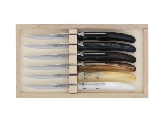 dozome 3213 coffret de table inox brillant manche 22 cm gris/marron