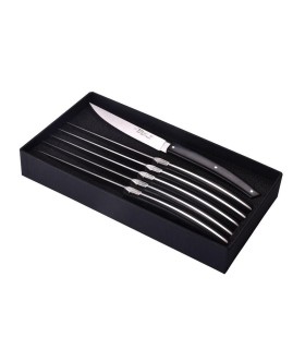 goyon-chazeau 6879 coffret de table acier X46CR13 mat manche 23 cm noir mat