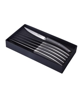 goyon-chazeau 6878 coffret de table acier X46CR13 mat manche 23 cm gris galet