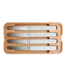 tb 50024 couteau acier inox mat manche 22,5 cm blanc