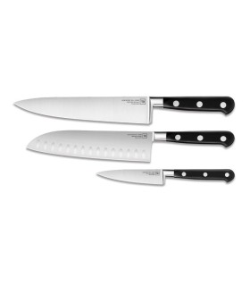 tb 20095 couteau acier inox nitrox 16cr forgé manche 20 cm noir