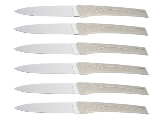 florinox kia6.f couteau acier X35Cr16N manche 23 cm beige ficelle