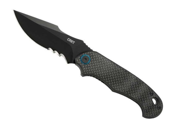 crkt 7920k.cr couteau lame 9 cm acier 1,4116 manche 11,5 cm noir