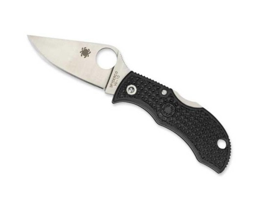spyderco mbkp couteau lame 5 cm acier vg-10 manche 6,5 cm noir