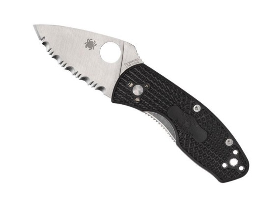 spyderco c148sbk couteau lame 7,5 cm acier 8Cr13MoV manche 9 cm noir