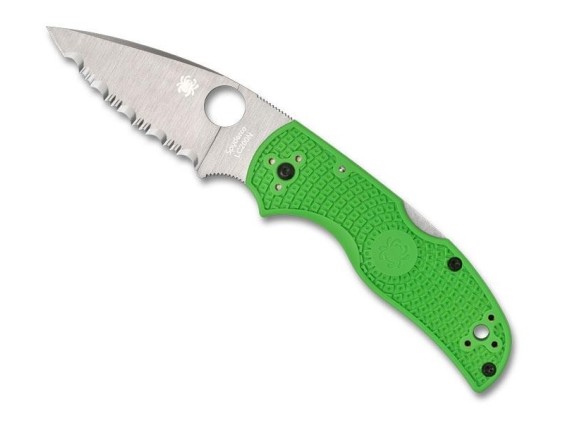 spyderco c41sgr5 couteau lame 8 cm acier LC200N manche 10 cm vert
