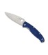 spyderco c142pbl couteau lame 11,5 cm  acier CPM-S35VN manche 13 cm bleu