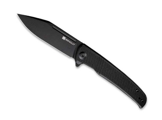 sencut sa12a couteau lame 8,5 cm acier d2 manche 11 cm noir