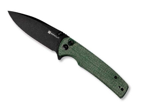 sencut s210072 couteau lame 8,5 cm acier 9Cr18MoV manche 11 cm vert