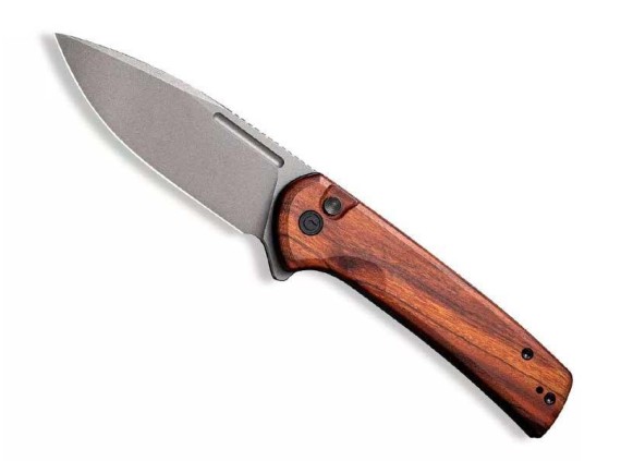 civivi c210063 couteau lame 10,5 cm acier nitro-v manche 12 cm bubinga