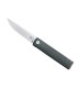 fox production fx.543cfo couteau lame 8,2 cm acier inox m390 bohler satiné manche 10,5 cm noir