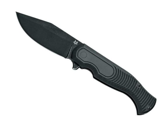 fox production fx.524b couteau lame 11,5 cm acier d2 revêtement ptfe noir manche 13 cm noir