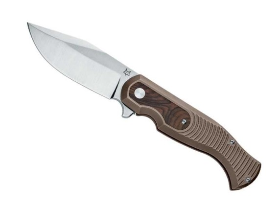 fox production fx.524tizw couteau lame 11,5 cm acier cpm-s90v manche 13 cm bronze