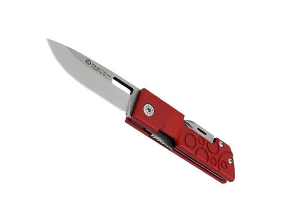 maserin 214.r couteau lame 7 cm acier 440c manche 8,5 cm rouge