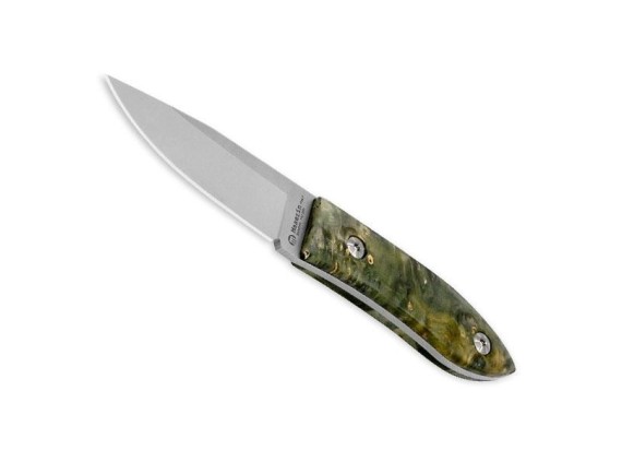 maserin 923.rv poignard lame 7 cm acier 14c2bn satiné manche 7 cm stabilisé vert