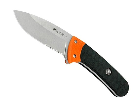 maserin 975.g10na poignard lame 8,5 cm  manche 8,5 cm noir/orange