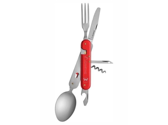 mercury my.967.6r camping  aluminium anodisé manche 10 cm rouge