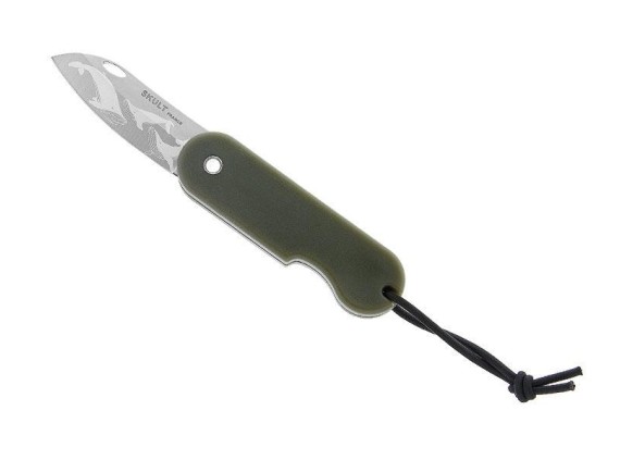 skult sk.v3g couteau lame 8 cm acier inox x46cr13 manche 10 cm vert