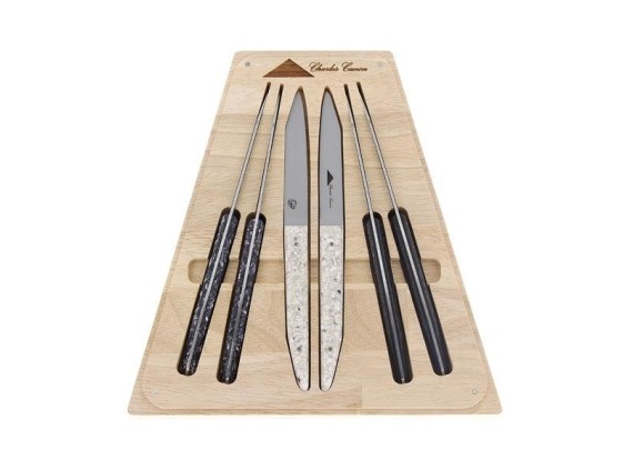 charles canon chc.t6ass coffret de table acier 12c27 manche 23 cm nuancé