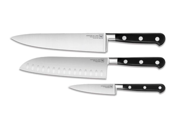 tb 20095 couteau acier inox nitrox 16cr forgé manche 20 cm noir