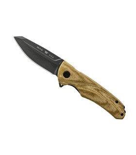 buck 7843.grs couteau lame 8,5 cm acier manche 11 cm micarta brun/vert