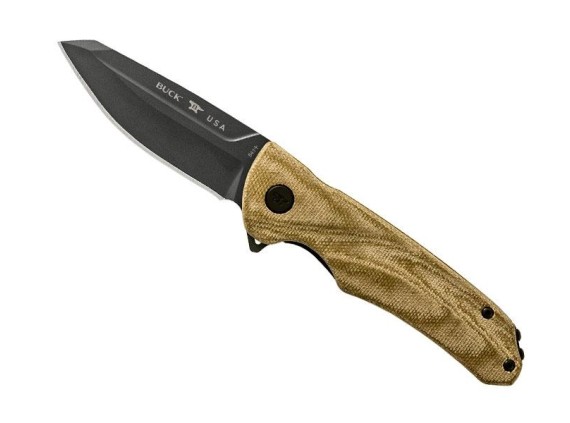 buck 7843.grs couteau lame 8,5 cm acier manche 11 cm micarta brun/vert