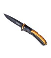 herbertz he.55001 couteau lame 10 cm acier manche 11,5 cm noir/orange