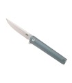 crkt 7095.cr couteau lame 7,5 cm acier 1,4116 satiné manche 9 cm gris/bleu