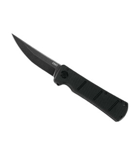 crkt 2908.cr couteau lame 11 cm acier d2 manche 12,5 cm noir