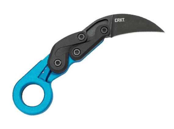 crkt 4041b.cr couteau lame 11 cm acier 1,4116 manche 12,5 cm bleu