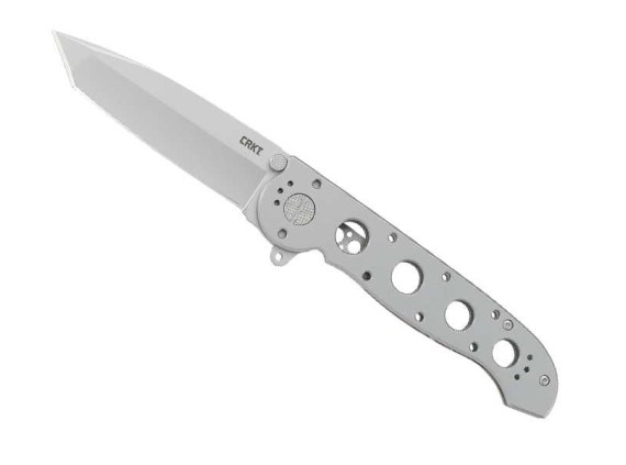 crkt 1604ss.cr couteau lame 12 cm acier 12c27 manche 13,5 cm gris