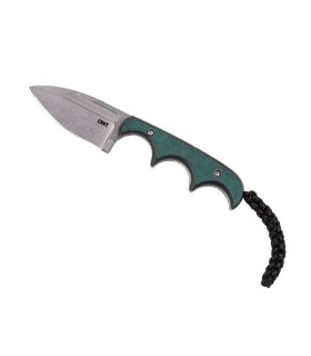 crkt 2396.cr couteau lame 5,5 cm acier 8Cr13MoV manche 5,5 cm vert/noir