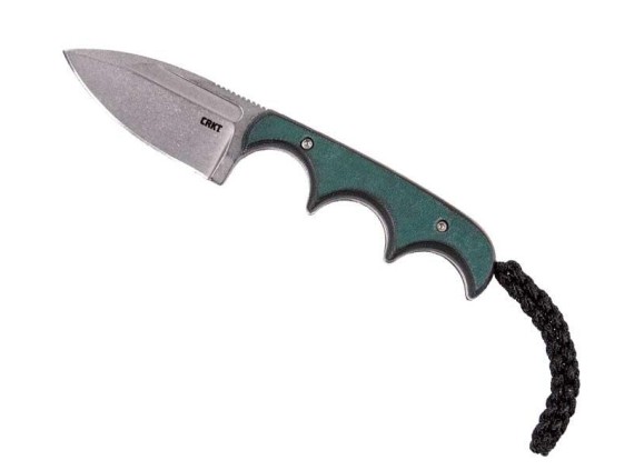 crkt 2396.cr couteau lame 5,5 cm acier 8Cr13MoV manche 5,5 cm vert/noir