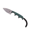 crkt 2396.cr couteau lame 5,5 cm acier 8Cr13MoV manche 5,5 cm vert/noir