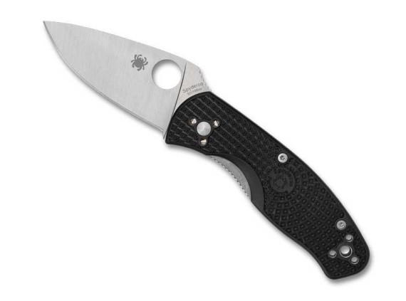 spyderco c136pbk couteau lame 8,2 cm acier 8Cr13MoV  manche 10,5 cm noir