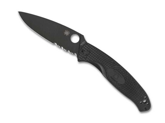 spyderco c142psbbk couteau lame 11,5 cm acier 8Cr13MoV  manche 13 cm noir