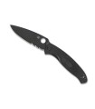 spyderco c142psbbk couteau lame 11,5 cm acier 8Cr13MoV  manche 13 cm noir