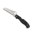 spyderco c14fsbkbl3 couteau lame 10,2 cm vg-10 manche 12 cm noir/bleu