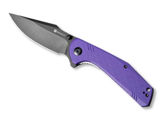 sencut sa02d couteau lame 9,5 cm acier d2  manche 11,5 cm violet