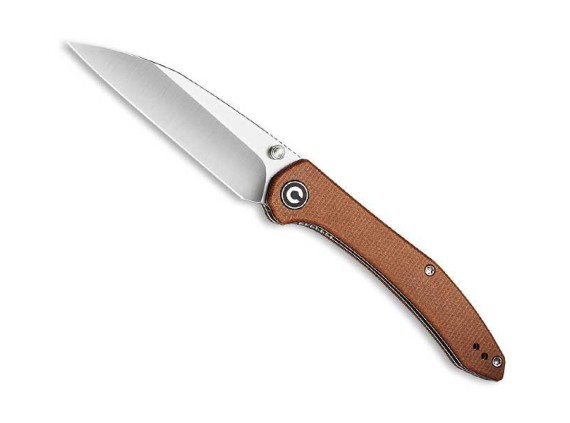 civivi c200042 couteau lame 8 cm acier 10cr15comov satiné manche 10,5 cm brun