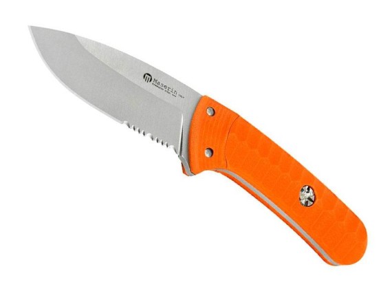 maserin 975.g10a poignard lame 8,5 cm  manche 9,5 cm orange