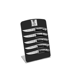 dozome 4971.pr couteau lame 8,2 cm acier x50crmov15 manche 10,5 cm gris/noir