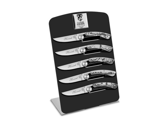 dozome 4971.pr couteau lame 8,2 cm acier x50crmov15 manche 10,5 cm gris/noir