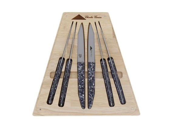 charles canon chc.t6m coffret de table acier 12c27 manche 23 cm nuancé