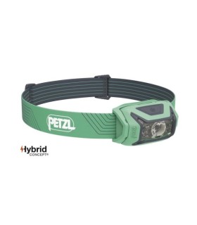 petzl e063aa02 Lampe frontale Atick verte compacte multifaisceau : éclairage rouge, destinée activités outdoor. 450 lumens.